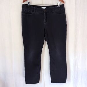 Liz Claiborne Petite Black Wash Slim Leg Jeans Size 14P